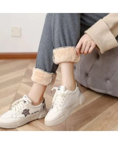 2022 Winter Thicken Plush Pants for Women Casual Solid Color Warm Sweatpants Woman Elastic Sports Fleece Trousers Female $33....