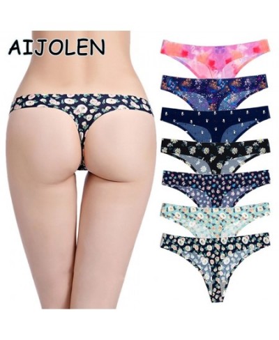 Printed Women's Panties Multicolor Sexy Underwear G-string for Female Low-Waist Lingerie Soft Breathable Knickers Breifs $12....