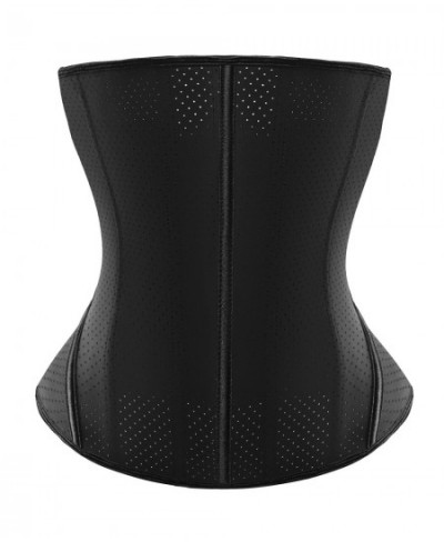 Hourglass Waist Trainer Latex Corset 15 Steel Bones Waist Cincher Flat Belly Slimming Sheath Fitness Girdle Fajas Colombians ...