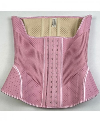 Hourglass Waist Trainer Latex Corset 15 Steel Bones Waist Cincher Flat Belly Slimming Sheath Fitness Girdle Fajas Colombians ...