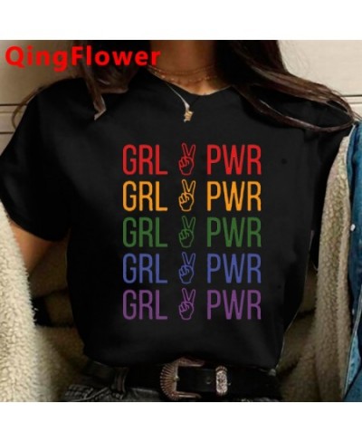 Feminist Girl Power Grl Pwr Feminism t-shirt female white t shirt print summer top tshirt couple clothes harajuku kawaii $18....