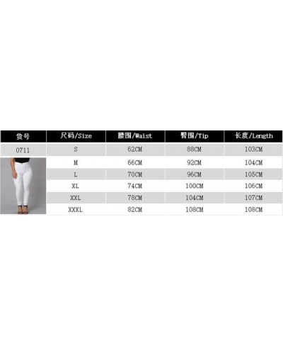 Solid Color Skinny Jeans Woman White Black High Waist Render Jeans Vintage Sexy Long Pants Femme Casual Pencil Pants Denim $2...