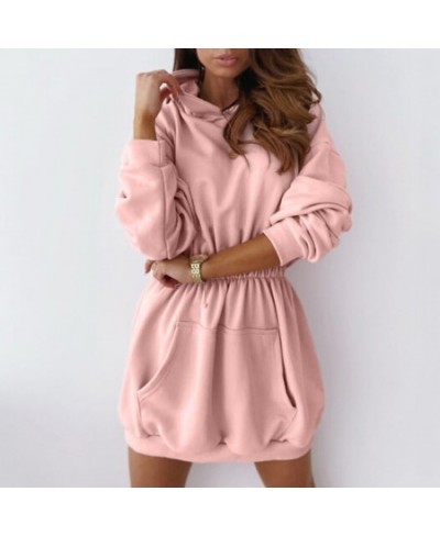 Women Oversized Hoodie Dress Female Casual Loose Hooded Sweatshirt Long Sleeve Casual Pocket Pullover Streetwear Hoodies $36....