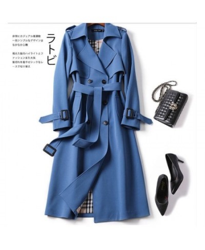 Windbreaker Women's Medium Length Spring and Autumn New Korean Version Large British Style Coat Trench Coat for Women $59.09 ...