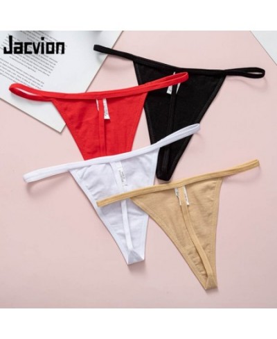 Women's Thong Underwear Low Waist Seamless Briefs Sexy Threaded Cotton Panties Temptation G-String Underpants Exotic Lingerie...