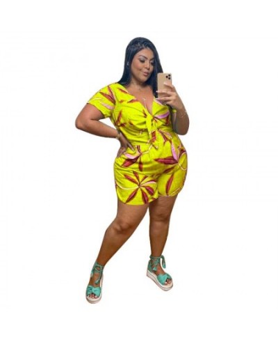 Plus Size Playsuit Summer Jumpsuit Women Wholesale Solid V Neck Wide Leg Casual Streetwear Rompers One Piece Outfit $32.66 - ...