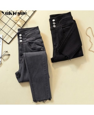 Jeans woman Female Denim Pants Black gray Womens Jeans Donna Stretch Bottoms Feminino Skinny Pants For Women Trousers $41.87 ...