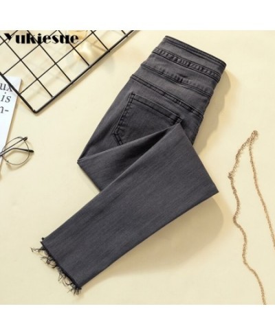 Jeans woman Female Denim Pants Black gray Womens Jeans Donna Stretch Bottoms Feminino Skinny Pants For Women Trousers $41.87 ...