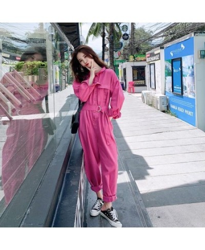 Jumpsuits Women Denin Solid Korean Style Loose BF Womens Chic Pocket Trendy Adjustable Retro Ulzzang All-match Streetwear New...