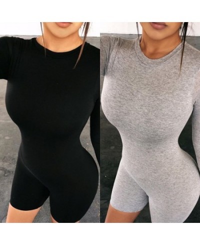 Bodysuit Rompers Womens Jumpsuit Sexy V-neck Jumpsuit Woman Long Sleeve Overalls $31.30 - Rompers